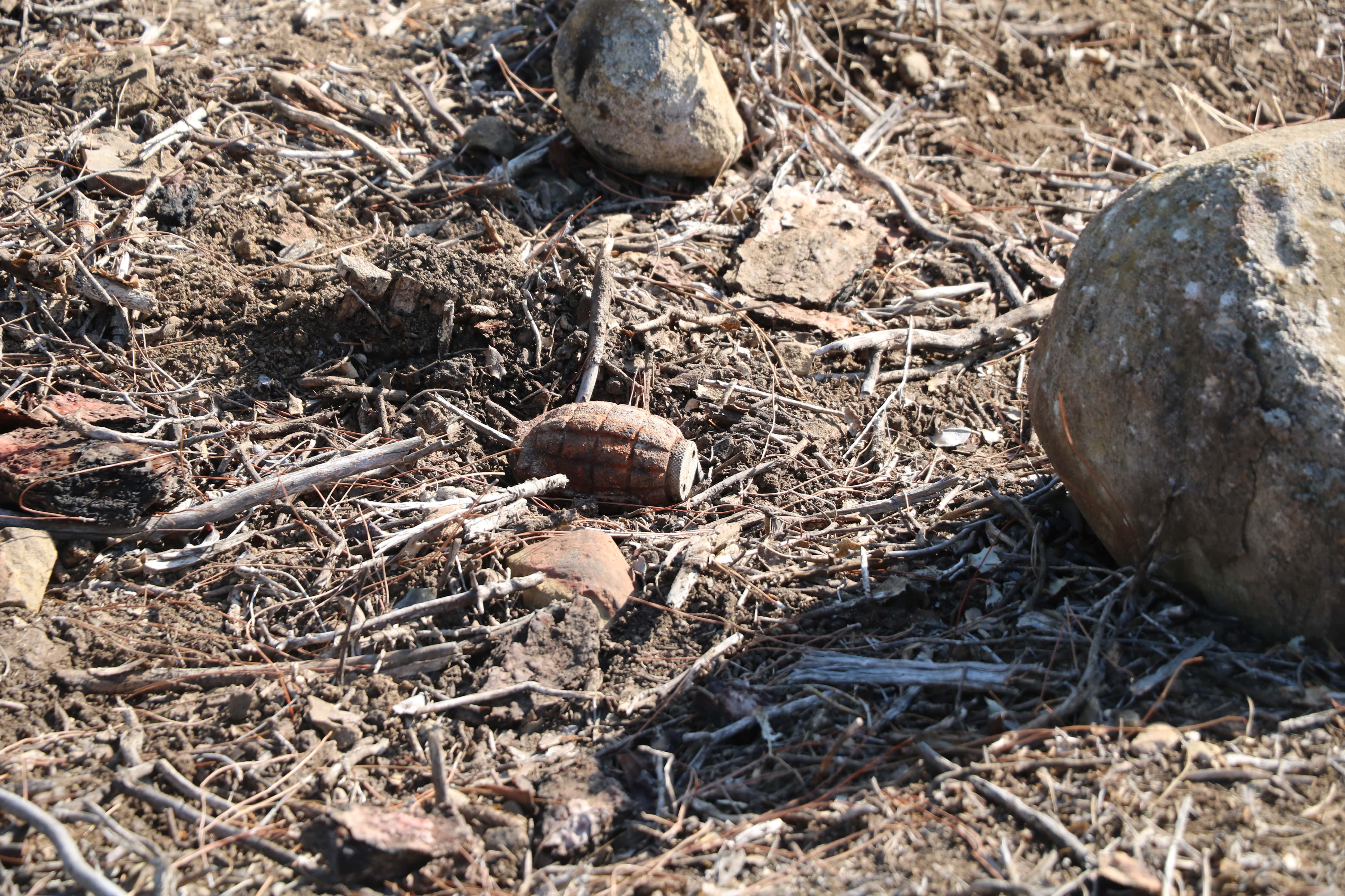 Çanakkale Savaşından Kalma El Bombası Fünyeyle Patlatıldı